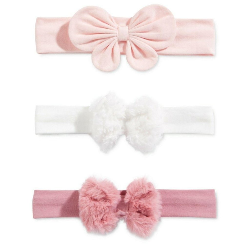 First Impressions Baby Girls 3-Pk. Bow Headbands
